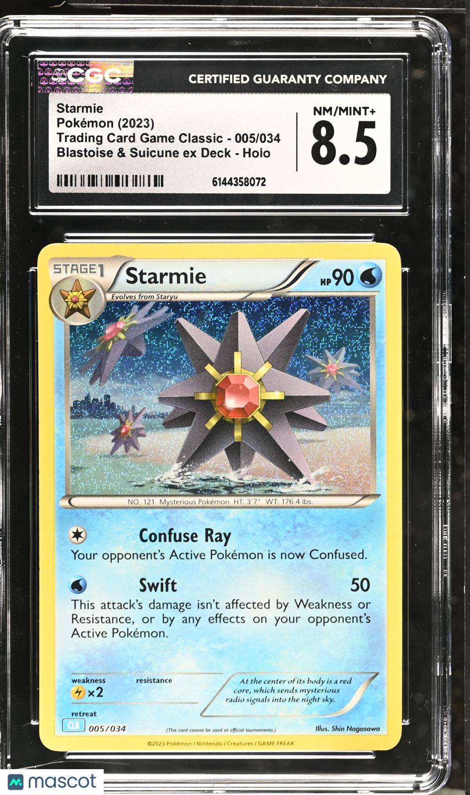 Starmie 005/034 Holo Pokemon TCG Classic CLB 2023 English CGC 8.5 NM/Mint+