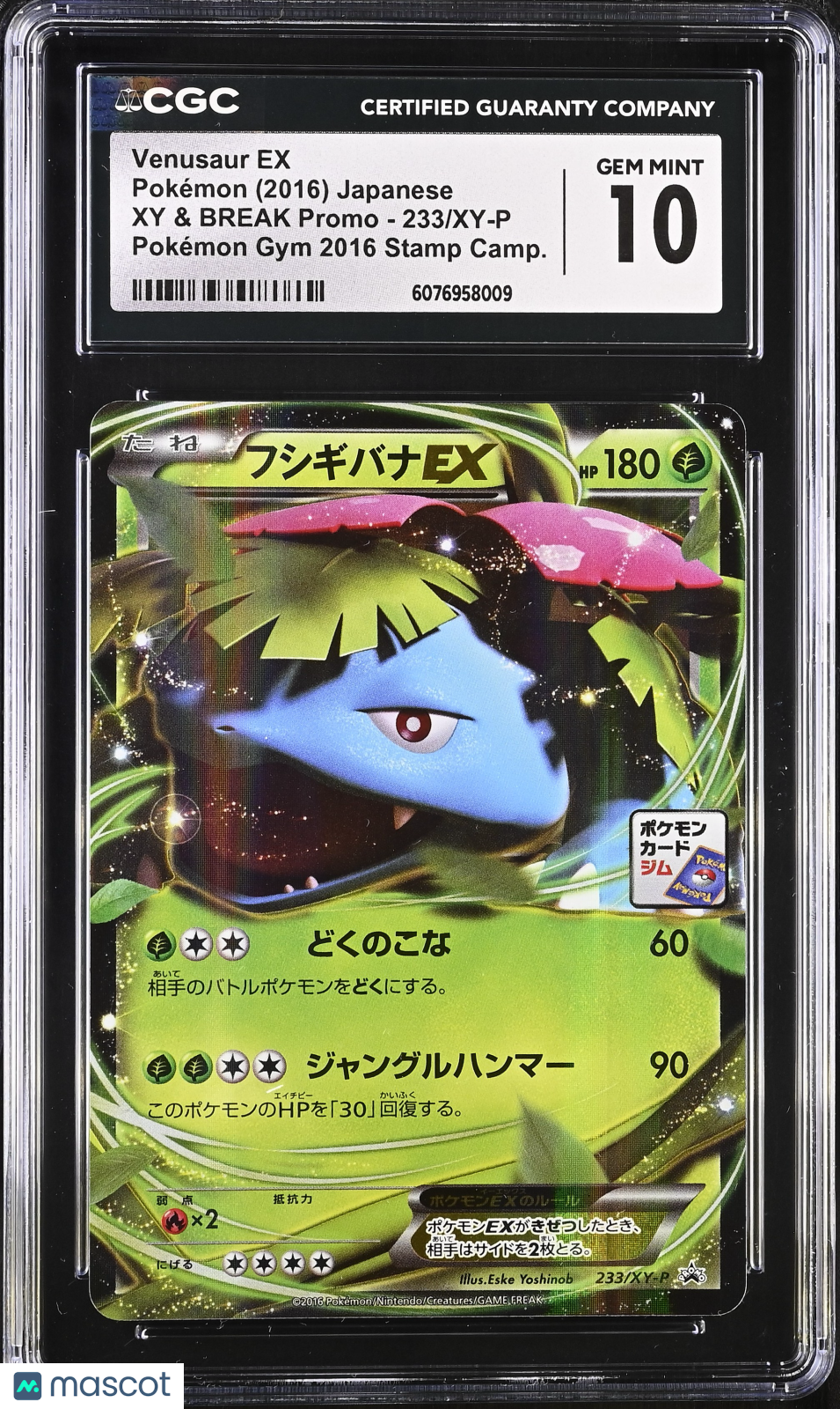 CGC 10 Gem Mint Venusaur EX 233/XY-P XY & BREAK Promo Japanese Pokemon