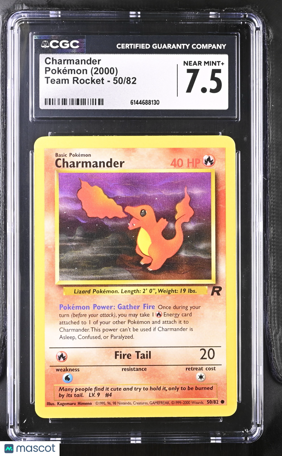 Charmander 50/82 Team Rocket Unlimited 2000 WOTC English Pokemon CGC 7.5 NM+