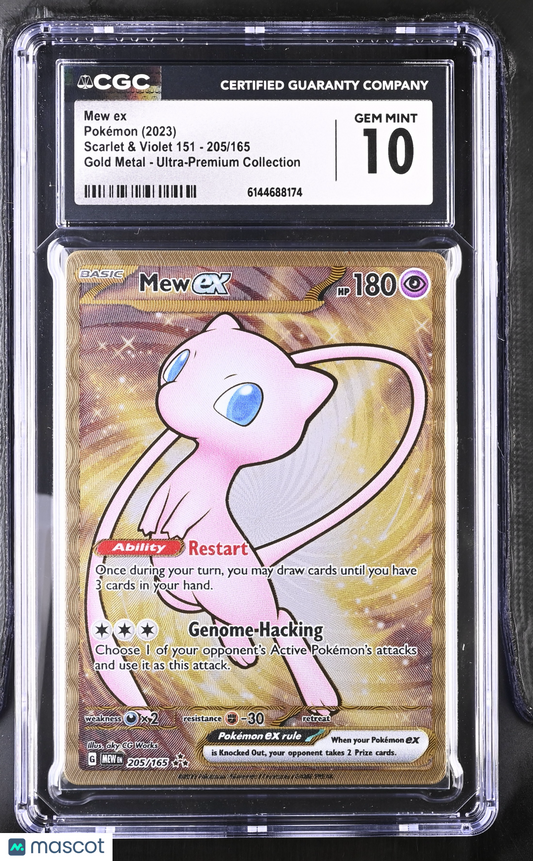 Mew ex #205/165 2023 Pokemon Scarlet & Violet 151 CGC 10