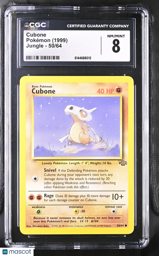 Cubone #50/64 1999 Pokemon Jungle CGC 8