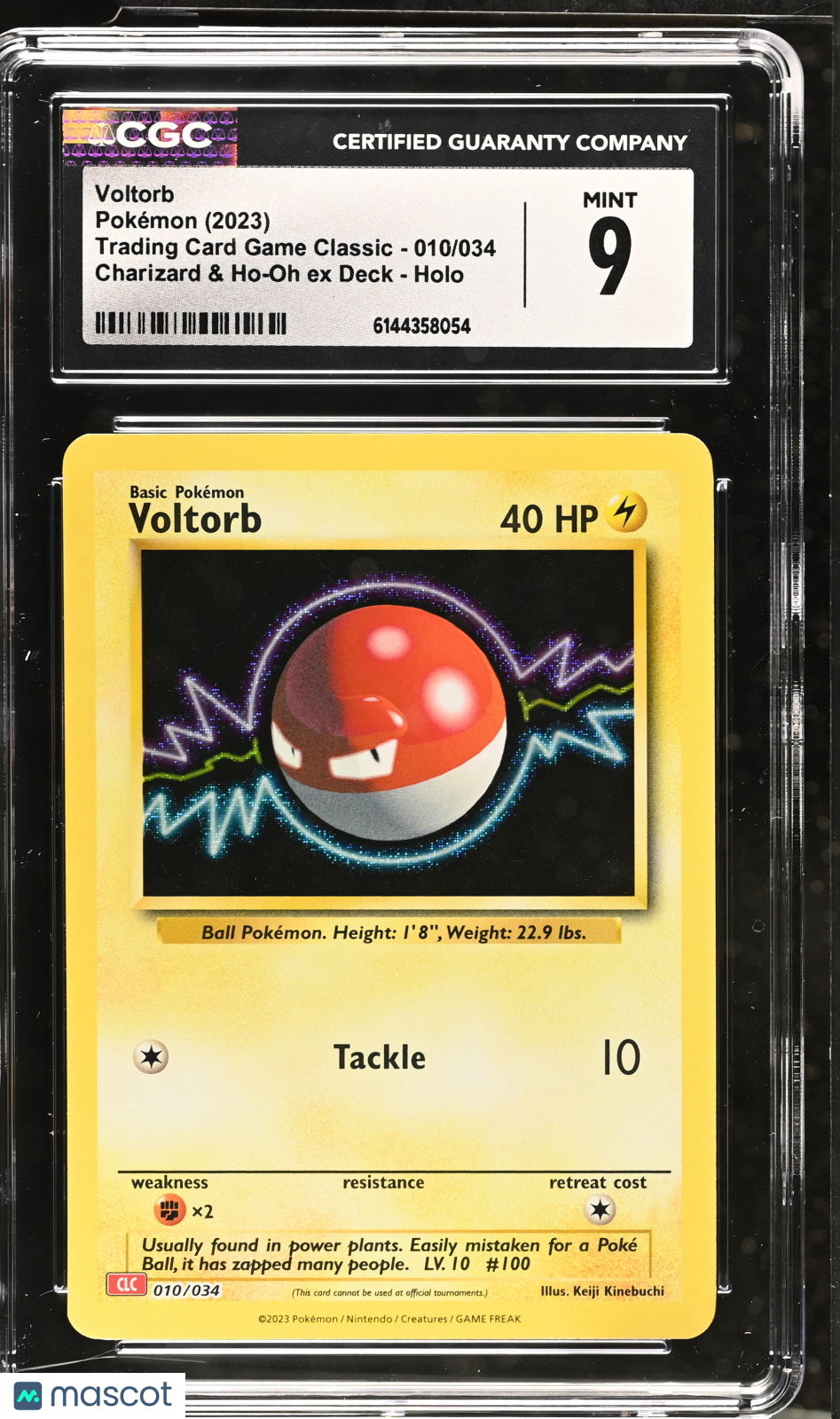Voltorb 010/034 Holo Pokemon TCG Classic CLC 2023 English CGC 9 Mint