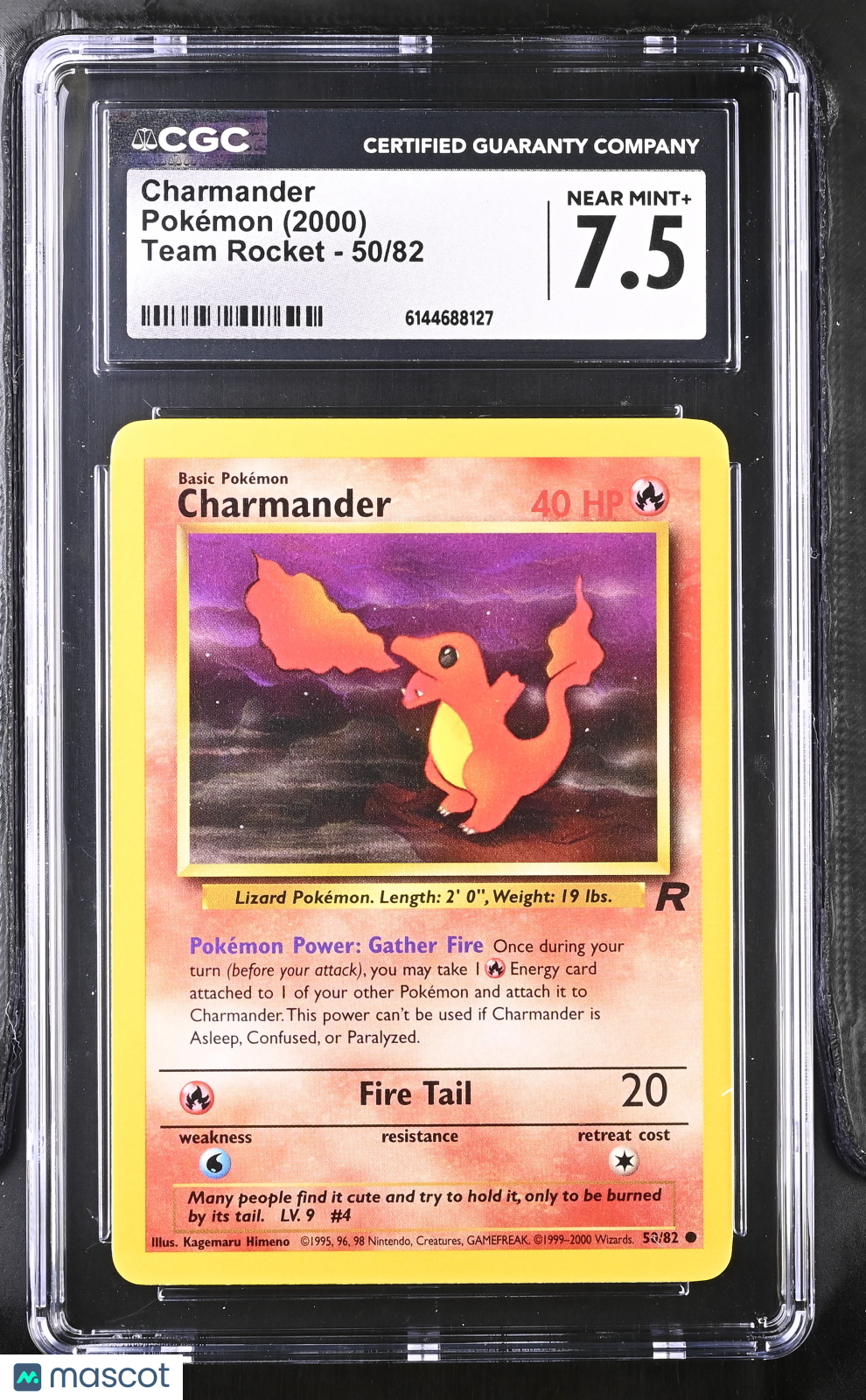 Charmander 50/82 Team Rocket Unlimited 2000 WOTC English Pokemon CGC 7.5 NM+