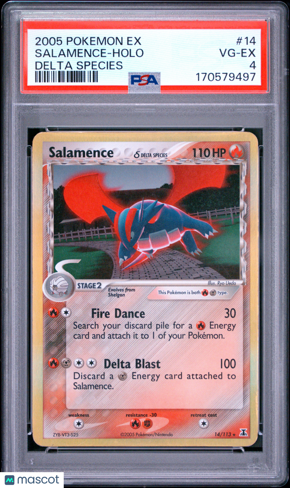 PSA 4 VG-EX Salamence Delta Species 14/113 Holo EX Delta Species Pokemon Card
