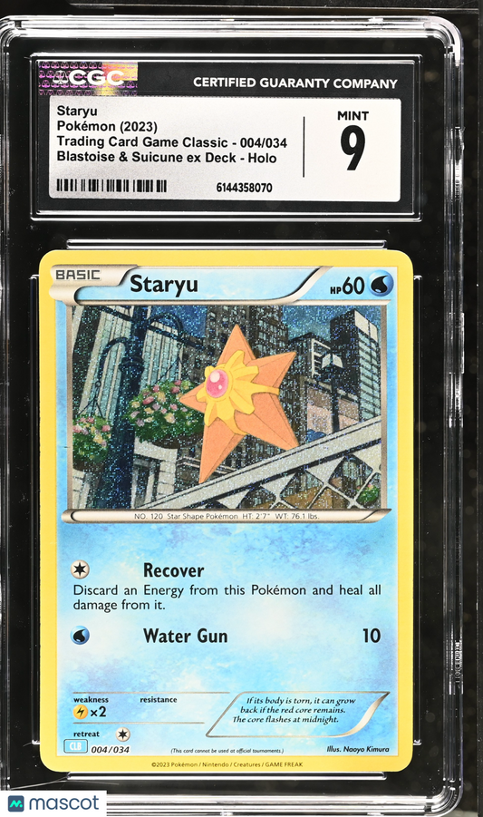 Staryu 004/034 Holo Pokemon TCG Classic CLB 2023 English CGC 9 Mint