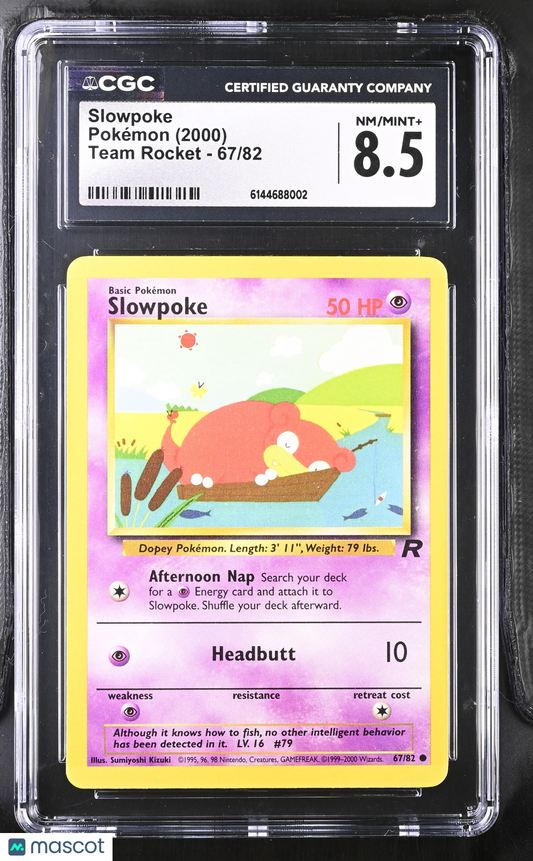 Slowpoke #67/82 2000 Pokemon Team Rocket CGC 8.5