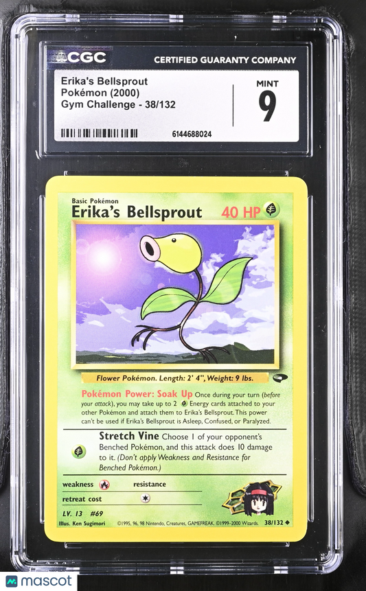 Erika's Bellsprout #38/132 2000 Pokemon Gym Challenge CGC 9