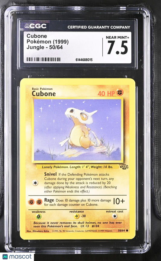Cubone #50/64 1999 Pokemon Jungle CGC 7.5