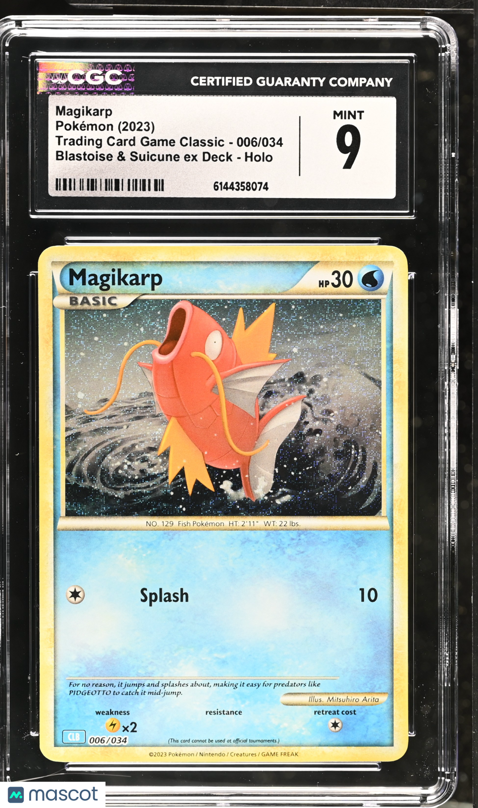 Magikarp 006/034 Holo Pokemon TCG Classic CLB 2023 English CGC 9 Mint