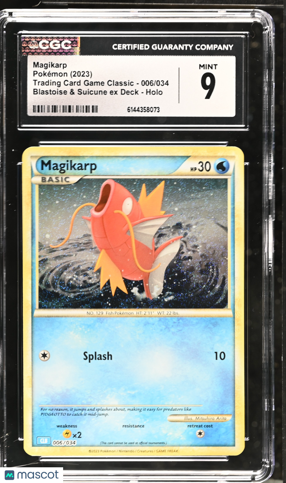 Magikarp 006/034 Holo Pokemon TCG Classic CLB 2023 English CGC 9 Mint