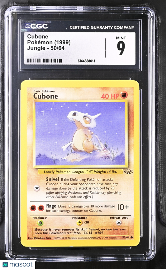 Cubone #50/64 1999 Pokemon Jungle CGC 9