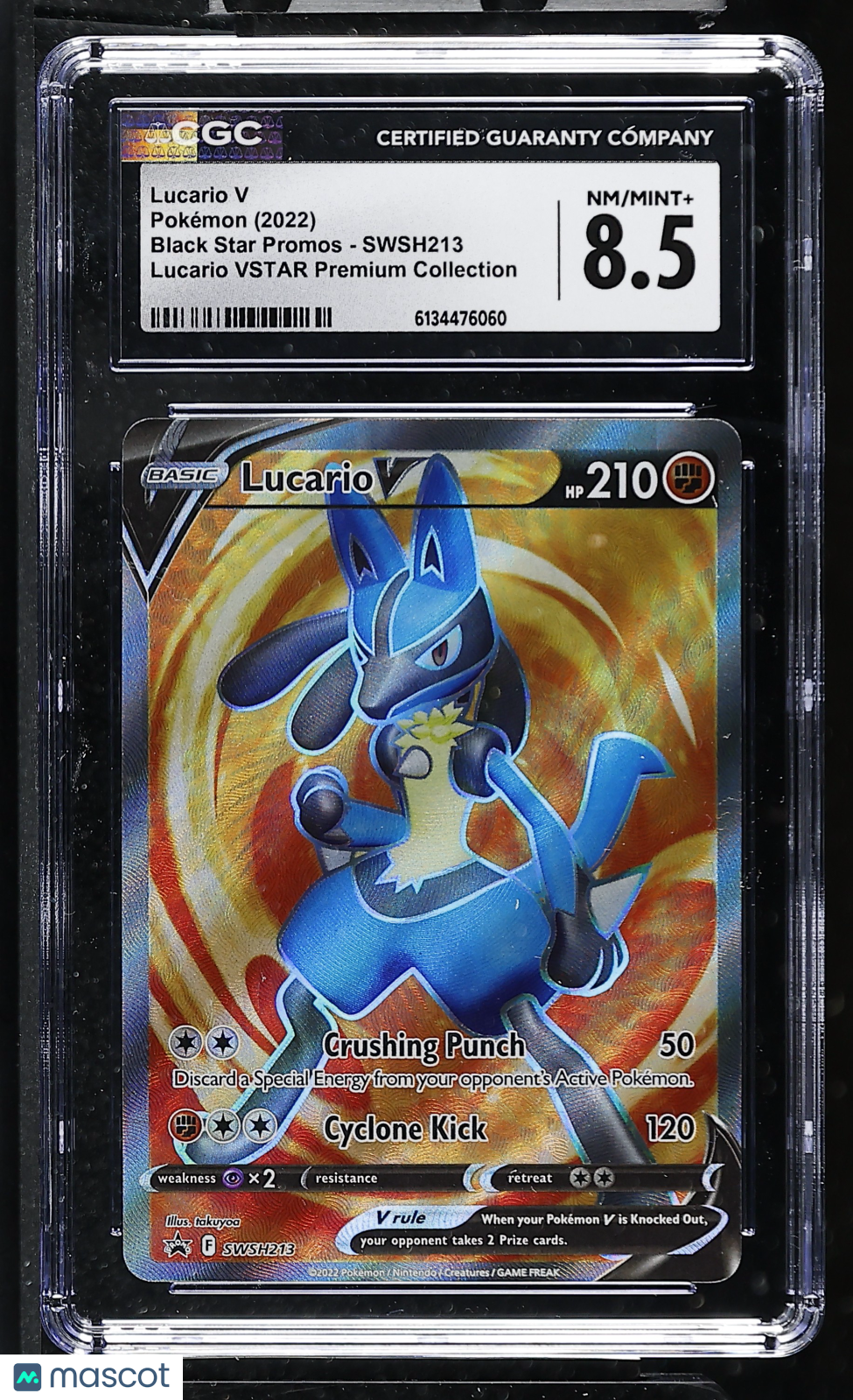 CGC 8.5 NM/Mint+ Lucario V SWSH213 Black Star Promo Holo Pokemon