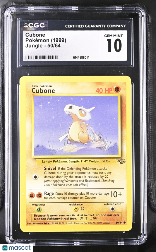 Cubone #50/64 1999 Pokemon Jungle CGC 10
