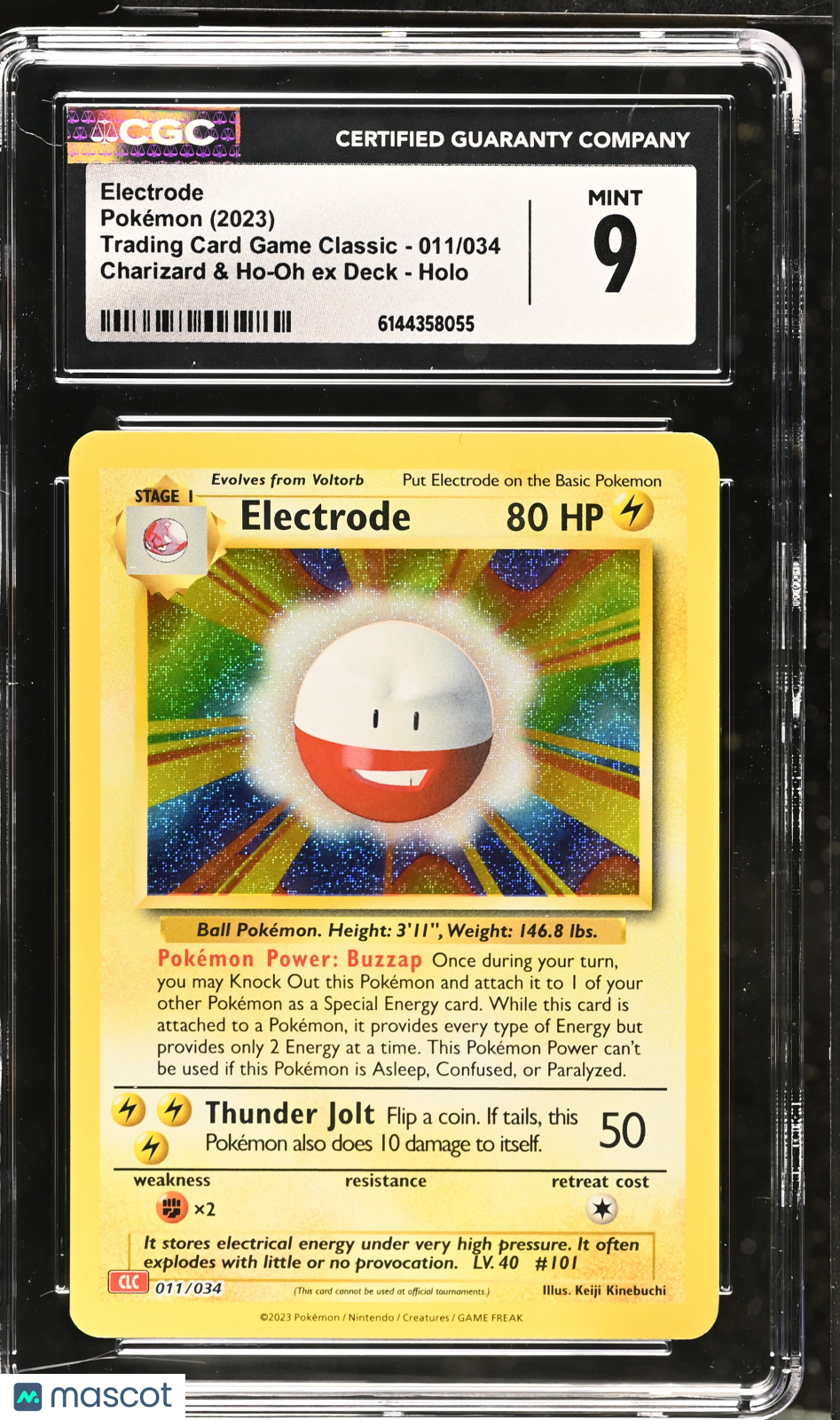 Electrode 011/034 Holo Pokemon TCG Classic CLC 2023 English CGC 9 Mint