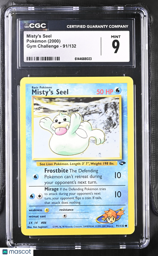 Misty's Seel #91/132 2000 Pokemon Gym Challenge CGC 9