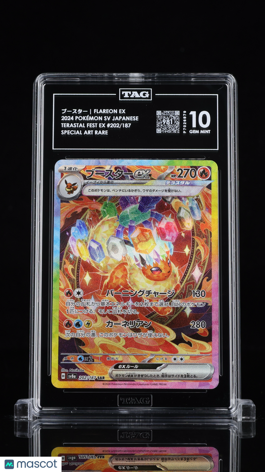 TAG 10 Flareon ex 202 Terastal Festival SV8a Japanese Pokémon SAR