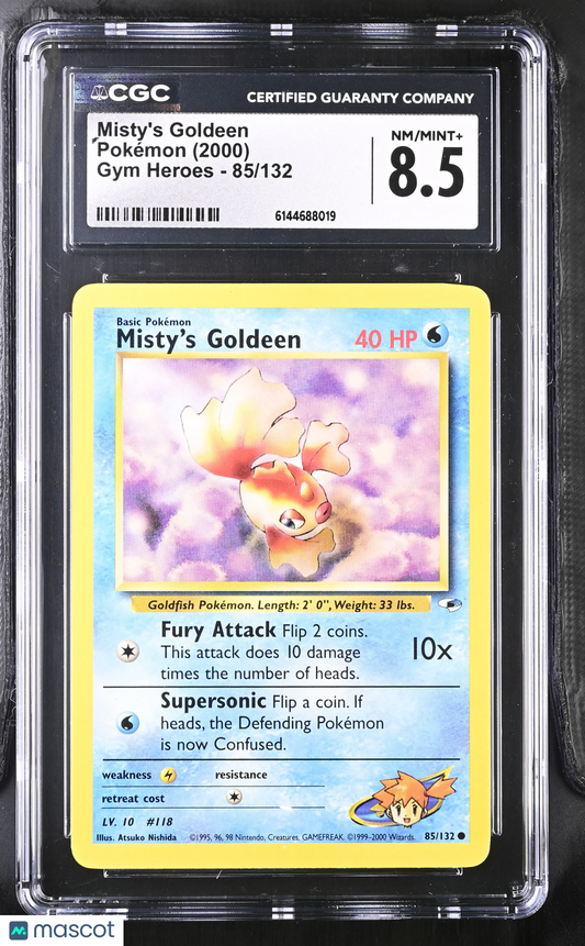 Misty's Goldeen #85/132 2000 Pokemon Gym Heroes CGC 8.5