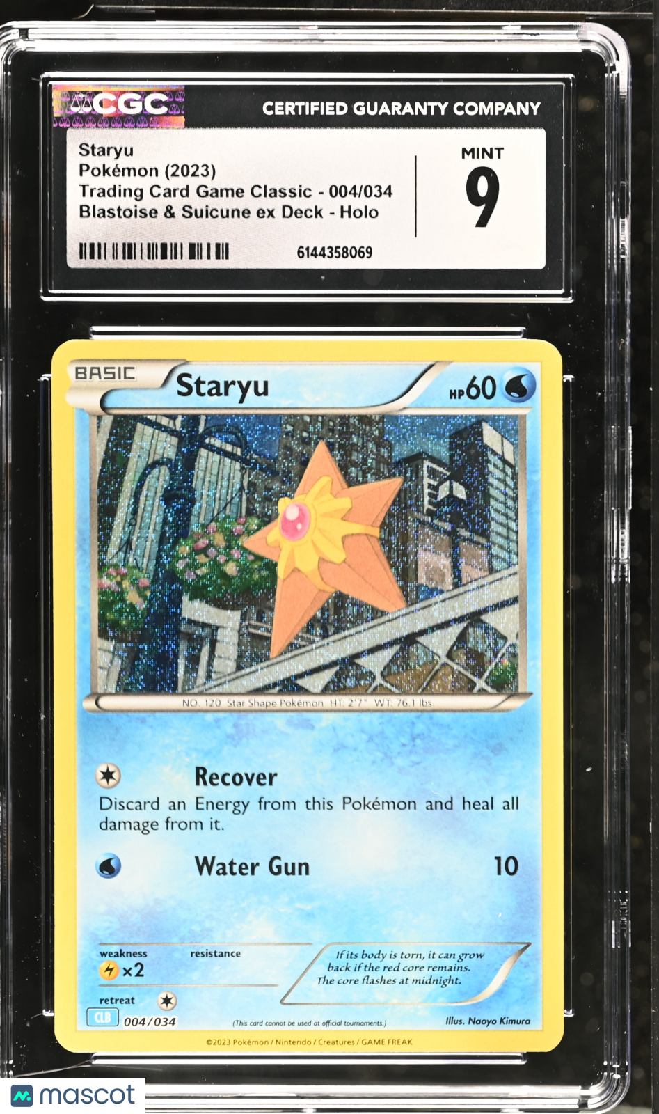 Staryu 004/034 Holo Pokemon TCG Classic CLB 2023 English CGC 9 Mint