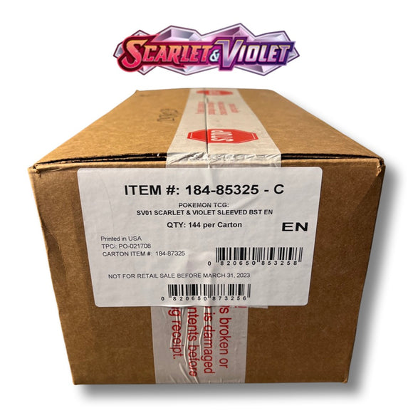 Pokemon TCG: Scarlet & Violet - Sleeved Booster Pack Case - 144 Sleeved Booster Packs