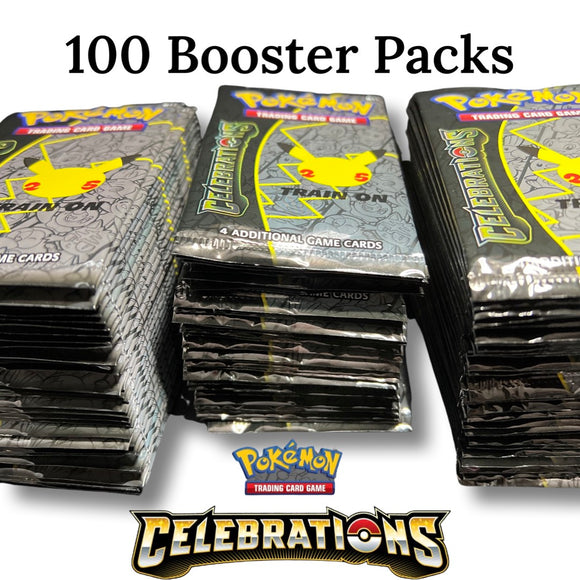 Pokemon TCG: Sword & Shield - Celebrations Booster Packs - Lot of 100